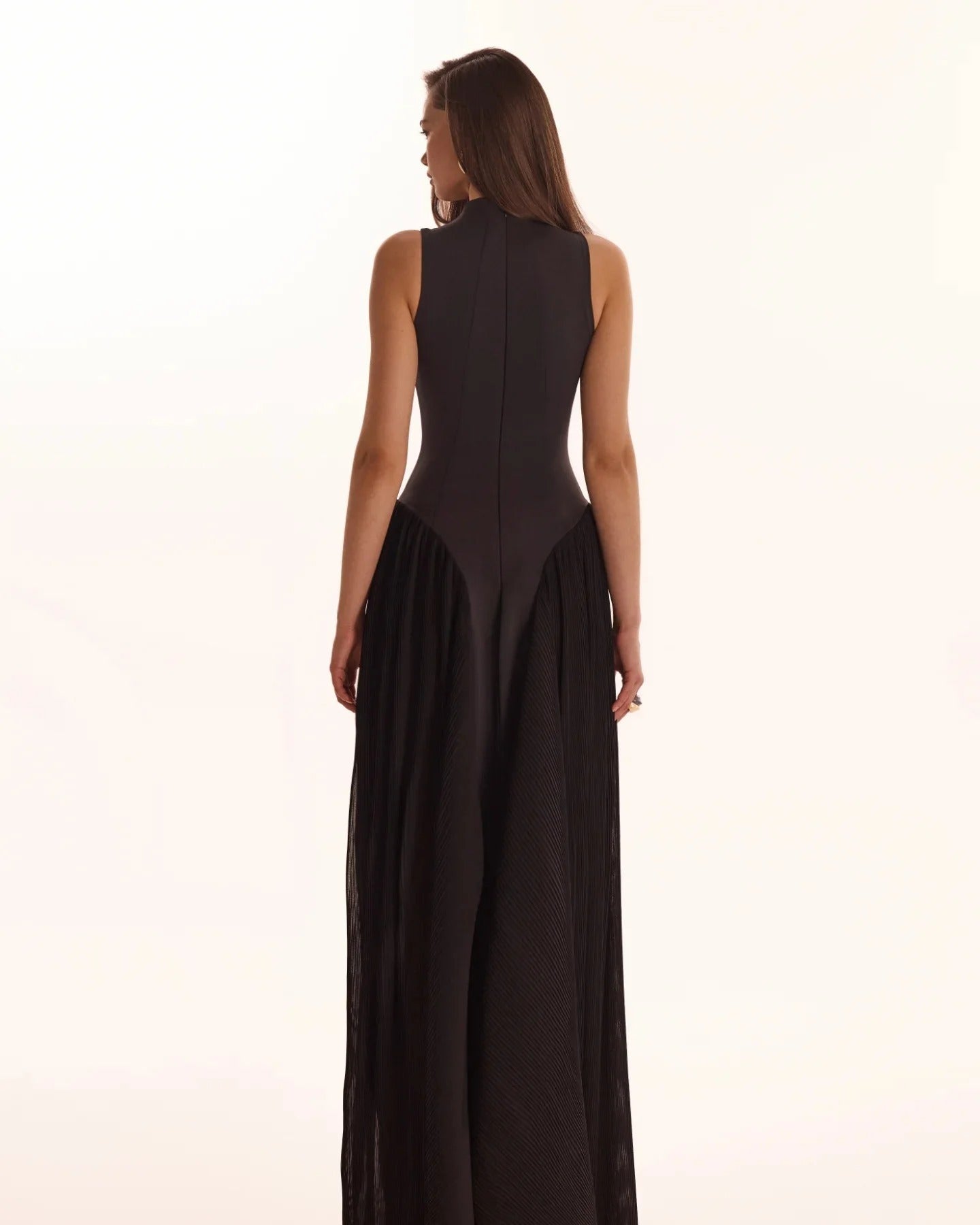 Mila Black Sleeveless Customized Party Dresses